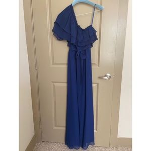 Hazel one-shoulder dress cobalt blue Size S